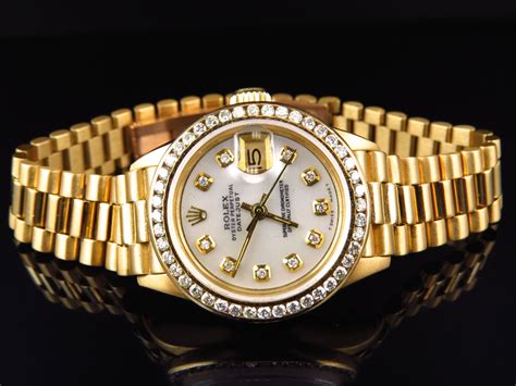 womens gold rolex pre owned|pre owned rolex lady datejust.